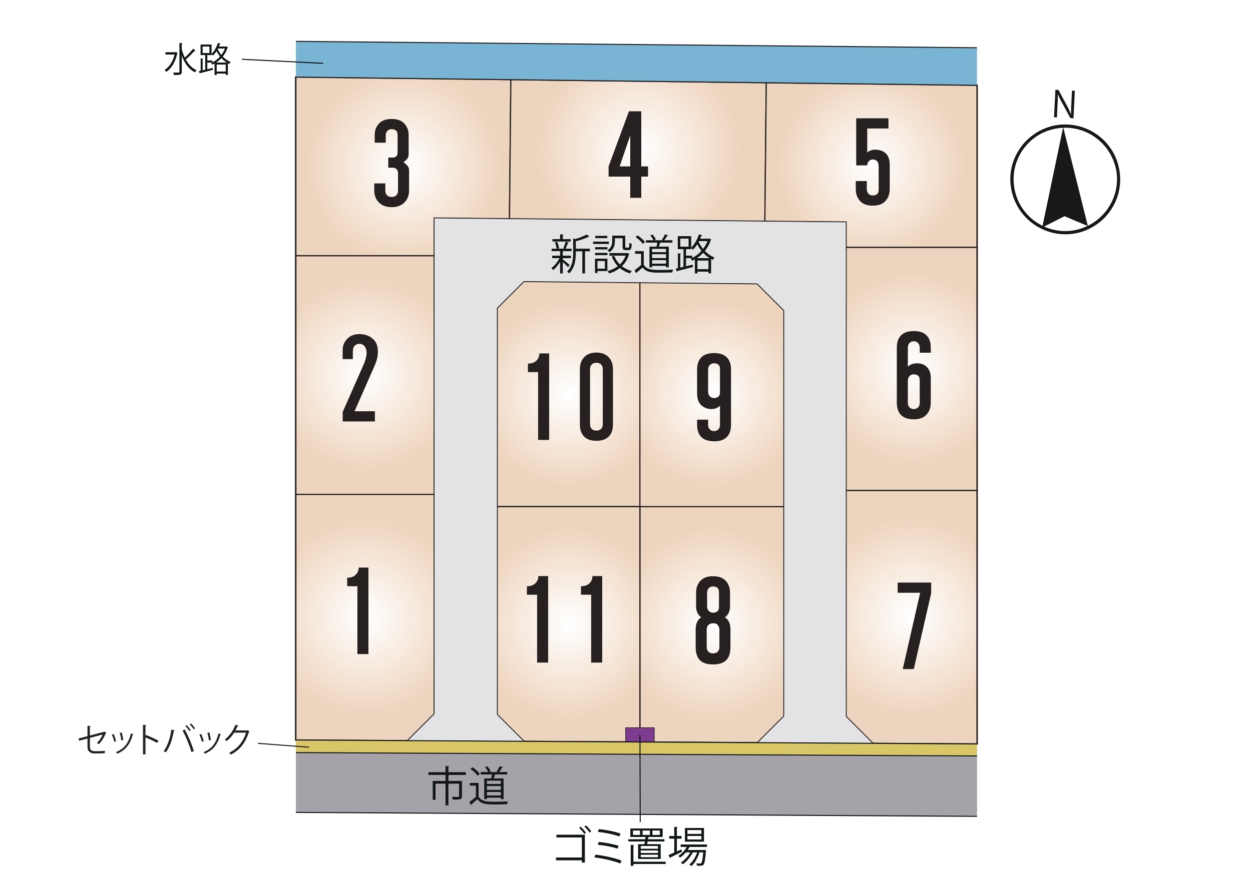 西区 中島町 全11区画【⑤号地】