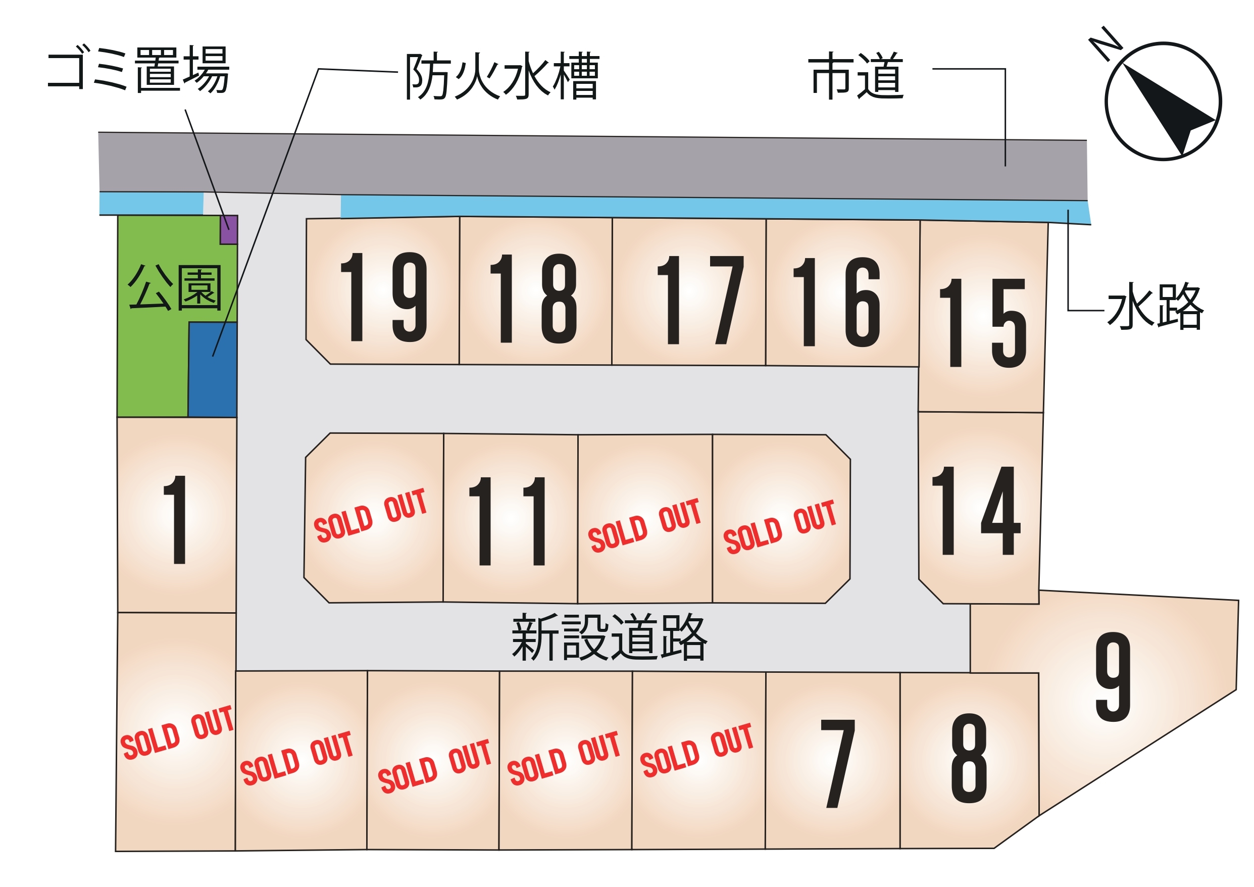 宇土市 岩古曽町 全19区画【⑮号地】