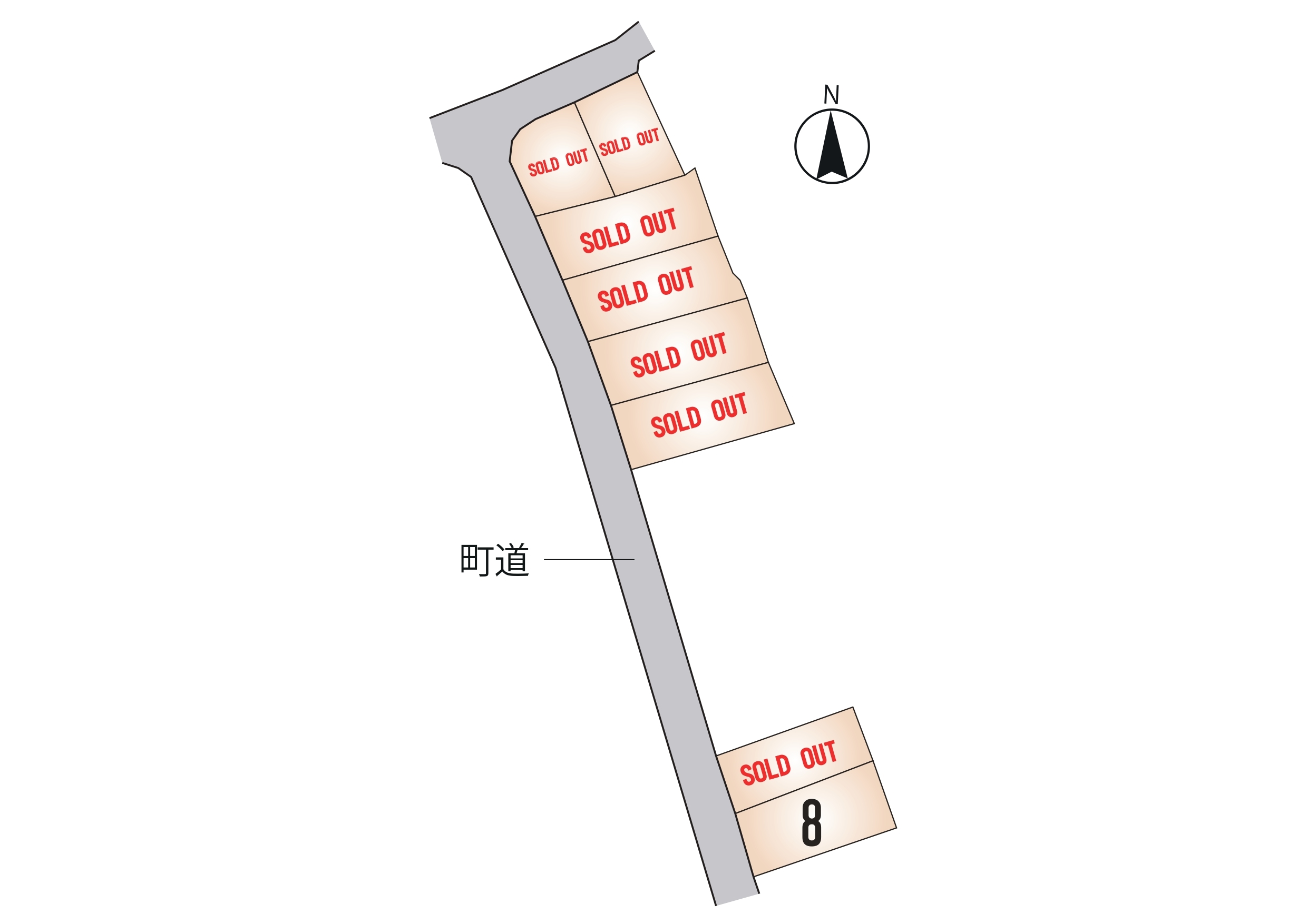 嘉島町 上六嘉 全8区画【⑧号地】