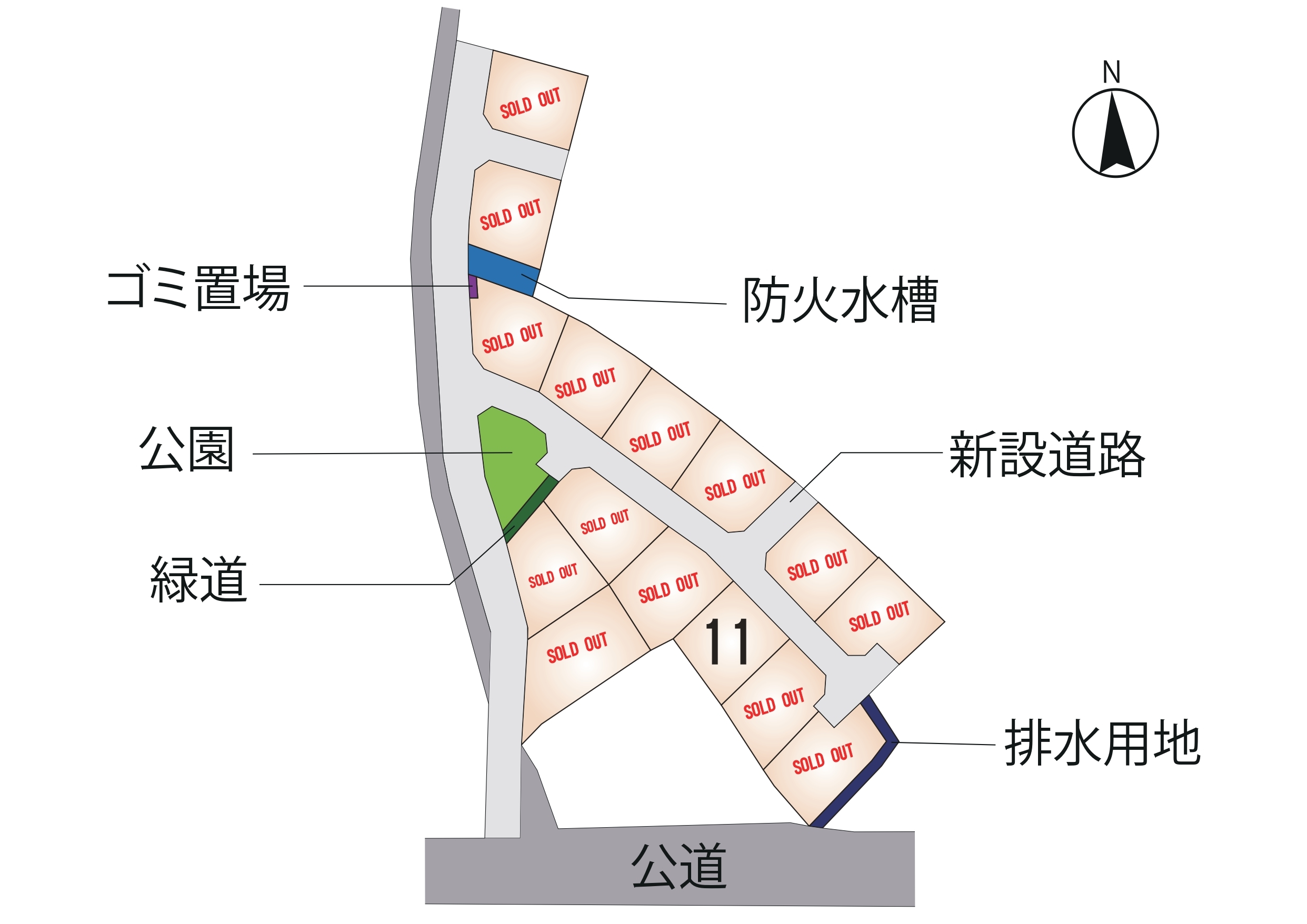 北区 植木町岩尾 全15区画【⑪号地】
