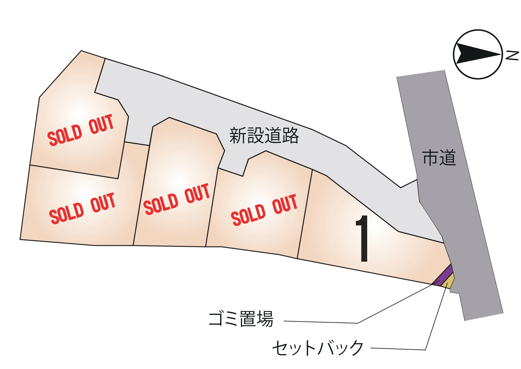 南区 城南町下宮地 全5区画【①号地】