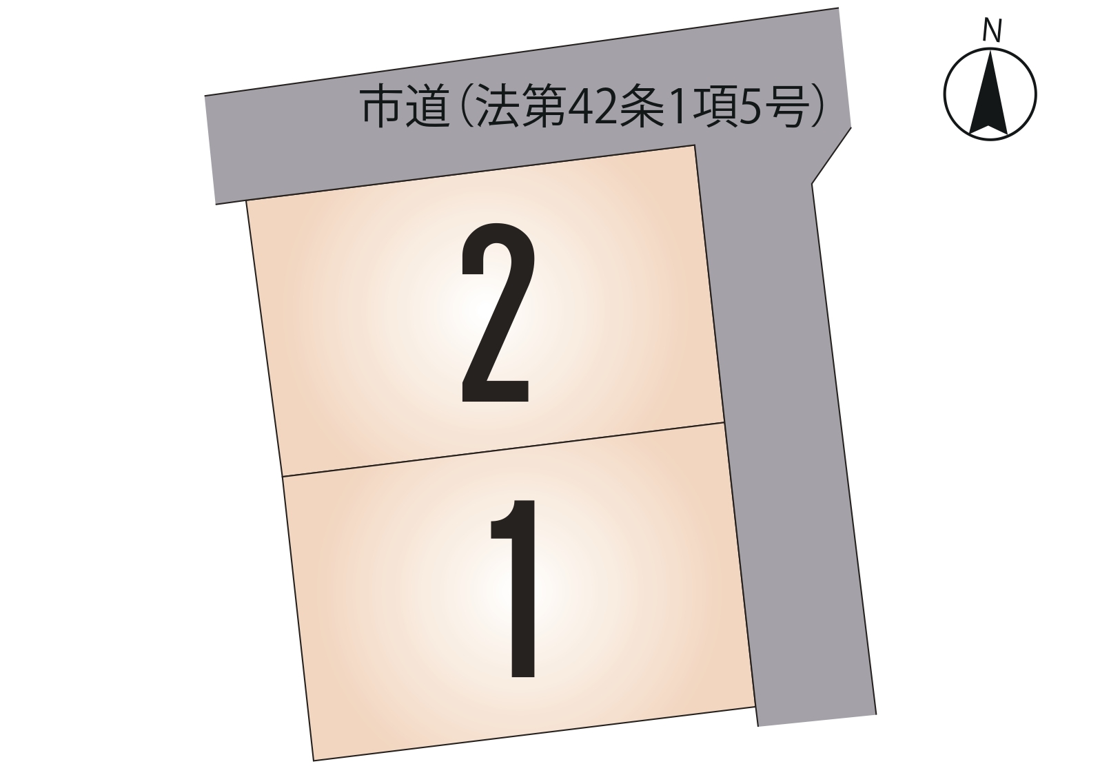 中央区 帯山3丁目 全2区画【①号地】
